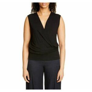 Maria Cornejo Jazmin Black Top Jersey Slim Wrap Tank Top SZ XS New $650